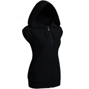 CLOVERY Women's Sleeveless Hoodies Basic Hoodie Zip Up - Camisola - curta - $21.99  ~ 18.89€