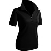 CLOVERY Women's SportWear POLO Shirt Zip-up Pocket Short Sleeve - T恤 - $21.99  ~ ¥147.34