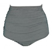 COCOSHIP Women's Retro High Waisted Bikini Bottom Ruched Shirred Swim Brief Short Tankinis(FBA) - Swimsuit - $14.99 