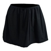 COCOSHIP Women's Solid Black Skirted Bikini Bottom Skirt Swimdress(FBA) - Swimsuit - $14.99 