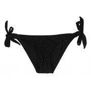 COCOSHIP Women's Solids Bikini Bottom Adjustable Side Tie Thong High Cut Hipster Swim Brief(FBA) - Swimsuit - $14.99 