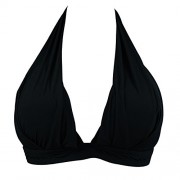COCOSHIP Women's Solids Ruched Shirred Bikini Top Molded Soft Cup Halter Swim Tankinis(FBA) - Kostiumy kąpielowe - $16.99  ~ 14.59€