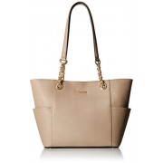 Calvin Klein Key Item Chain Saffiano Tote, Porcini - Hand bag - $178.00 