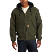 Carhartt Men's Sandstone Active Jacket - Quilted Flannel Lined - Quilted Flannel Lined Army Green - Jacket - coats - $69.00 