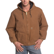 Carhartt Men's Sandstone Active Jacket - Quilted Flannel Lined - Quilted Flannel Lined Brown - Jacket - coats - $69.00 