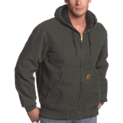 Carhartt Men's Sandstone Active Jacket - Quilted Flannel Lined - Quilted Flannel Lined Moss - Jacket - coats - $69.00 