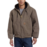 Carhartt Men's Sandstone Active Jacket - Quilted Flannel Lined - Quilted Flannel Lined Mushroom - Jacket - coats - $69.00 