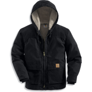 Carhartt Men's Sherpa Lined Sandstone Jackson Coat Black - Jacket - coats - $116.95 