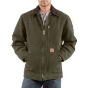 Carhartt Men's Sherpa Lined Sandstone Ridge Coat Army GreenSize: - Jacket - coats - $108.15 