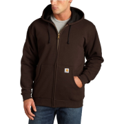 Carhartt Men's Thermal-Lined Hooded Zip-Front Sweatshirt Dark Brown - Long sleeves t-shirts - $54.71 