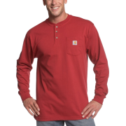 Carhartt Men's Workwear Henley Shirt Independence Red - Koszulki - długie - $18.71  ~ 16.07€