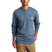 Carhartt Men's Workwear Henley Shirt Mineral Blue - Long sleeves t-shirts - $18.71 