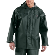 Carhartt Mens Lightweight Pvc Rain Coat Green - Jacket - coats - $23.55 