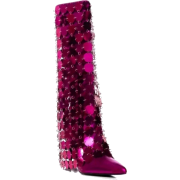 Carmelita fushia stiletto boots - Škornji - $129.00  ~ 110.80€