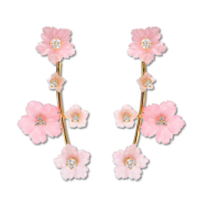Carved Hanami Earrings - Earrings - 