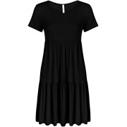 Casual Tiered T Shirt Dresses for Women Summer Sundress - USA - ワンピース・ドレス - $9.99  ~ ¥1,124