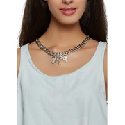 Charm Necklace with Bracelet and Earrings Set - Серьги - $8.99  ~ 7.72€