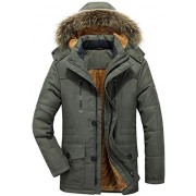 Chartou Men's Basic Single-Breasted Fleece Lined Fur Hooded Trench Coat XS-XXL - Outerwear - $29.90 