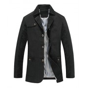 Chartou Men's Casual Notched Collar 3 Button Slim Corduroy-Twill Blazer Jacket - Camicie (corte) - $39.68  ~ 34.08€