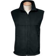 Chestnut Hill Elastic Drawcord Microfleece Vest. CH905 Black - Vests - $18.38 