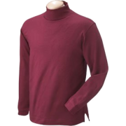 Chestnut Hill Pima Mock Turtleneck. CH230 Merlot - Long sleeves t-shirts - $15.92 