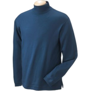Chestnut Hill Pima Mock Turtleneck. CH230 Navy - Long sleeves t-shirts - $15.92 