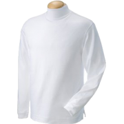 Chestnut Hill Pima Mock Turtleneck. CH230 White - Long sleeves t-shirts - $15.92 