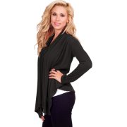 Chic Asymmetrical Shark Bite Hemline Full Length Long Sleeve Sweater Cardigan - 开衫 - $29.99  ~ ¥200.94
