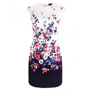 Chicwe Women's Plus Size Cap Sleeves Stretch Floral Printed Shift Dress - Knee Length Casual Party Cocktail Dress - Dresses - $54.00  ~ £41.04