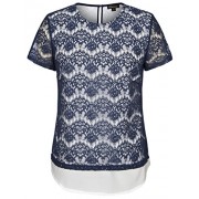 Chicwe Women's Plus Size Lace Top with Contrast Lining 1X-4X - Košulje - kratke - $49.00  ~ 311,28kn