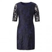 Chicwe Women's Plus Size Stretch Lined Full Lace Shift Dress - Knee Length Casual Party Cocktail Dress - Dresses - $71.00 