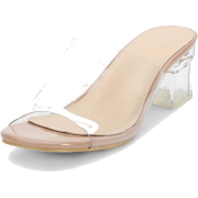 Chunky Heeled Clear MuleSandal - Sandale - $70.00  ~ 60.12€