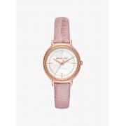 Cinthia Rose Gold-Tone And Embossed-Leather Watch - Satovi - $295.00  ~ 253.37€