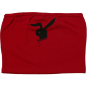 Classic red cotton rabbit print tube top - Vests - $15.99 