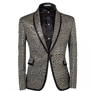 Cloudstyle Men's 2 Piece Suit Single Breasted One-Button Shawl Collar Tuxedo Pants Set - Suits - $60.99 