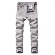 Cloudstyle Mens Casual Stretch Washed Jeans Modern Comfy Straight Fit Cotton Denim Pants - Hlače - dolge - $27.99  ~ 24.04€