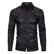 Cloudstyle Mens Paisley Shirt Long Sleeve Dress Shirt Button Down Casual Regular Fit - Košulje - kratke - $23.99  ~ 20.60€