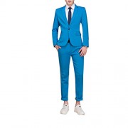 Cloudstyle Men's Suit Single-Breasted One Button Center Vent 2 Pieces Slim Fit Formal Suits - Suits - $59.99  ~ £45.59