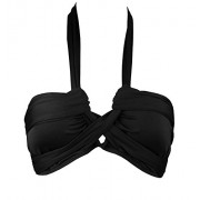 Cocoship Women's Bandeau Notched Bikini Top Convertible Tie-back Swim Tankinis(FBA) - Swimsuit - $13.99 
