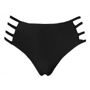 Cocoship Women's High Waist Cut Bikini Bottom Strapped Sides Bikini Swim Brief(FBA) - Swimsuit - $14.99 