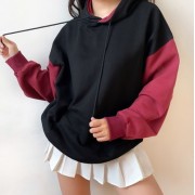 Color matching loose BF casual long-slee - Pullovers - $55.99 