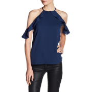 Cooper & Ella Saga Ruffle Cold-Shoulder  - 半袖衫/女式衬衫 - $34.20  ~ ¥229.15