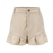 Corduroy high waist ruffle shorts - pantaloncini - $15.99  ~ 13.73€