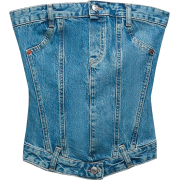 Corset Style Denim Top - Tanks - $45.90  ~ ¥5,166