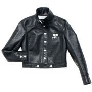 Courrèges Black Vinyl Jacket - Jacket - coats - $1,230.00 