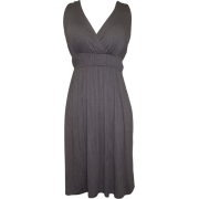 Crochet Lace Racer Back Tank Dress Grey - Dresses - $29.99 