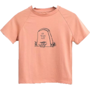 Cropped Navel Print Raglan T-Shirt - T-shirts - $19.99 