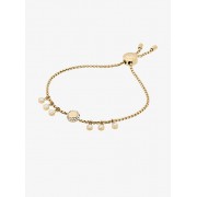 Crystal Gold-Tone Logo Slider Bracelet - Bransoletka - $95.00  ~ 81.59€