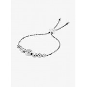 Cubic Zirconia Silver-Tone Slider Bracelet - Bracelets - $95.00 