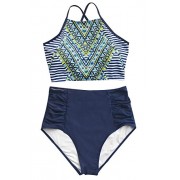 Cupshe Fashion Women’s Printing Criss Cross Tie Back High Waisted Bikini Set Beach Swimwear Bathing Suit - Kostiumy kąpielowe - $26.99  ~ 23.18€